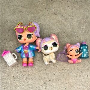 LOL doll, pet, and lil baby